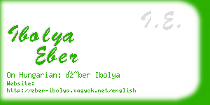 ibolya eber business card
